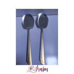 کفگیر دسته بلند یونیک مدل ناخنی نیمه طلایی دهنه اروپایی
